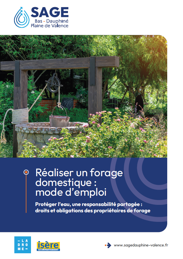 Première page de la plaquette "Réaliser un forage domestique : mode d'emploi"