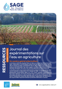 Journal des expérimentations sur l’eau en agriculture #2
